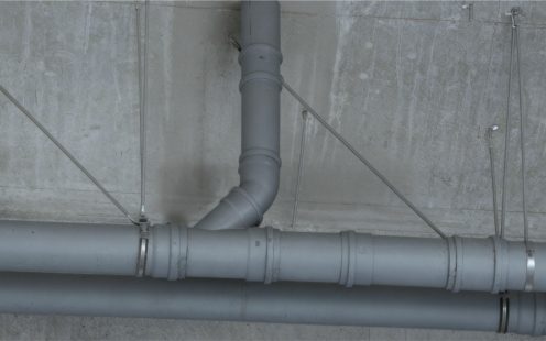 PP PONS Brückenentwässerung Rohre verkehrsgrau